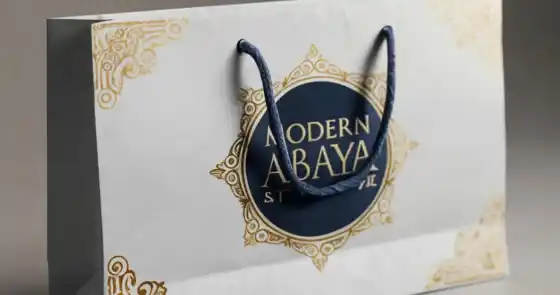 تصميم أكياس العبايات المطبوع عليها شعارك