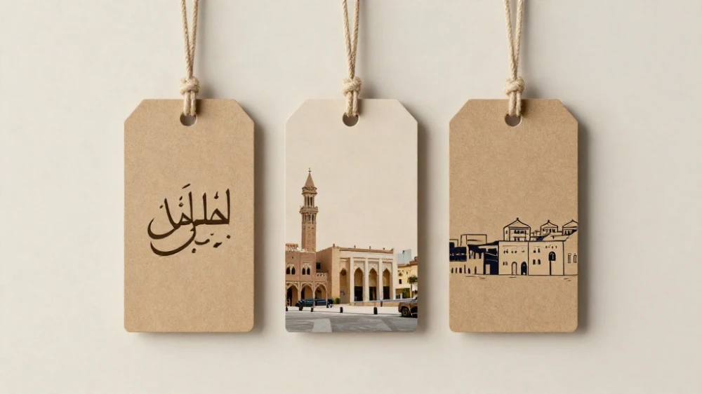 تصميم كروت تعليق المنتجات للهوية التجارية