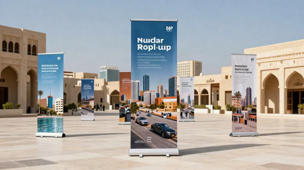 تصميم بوسترات رول اب إعلانية