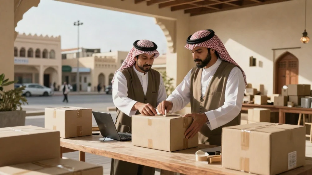 تغليف طلبات المتاجر الإلكترونية بالرياض