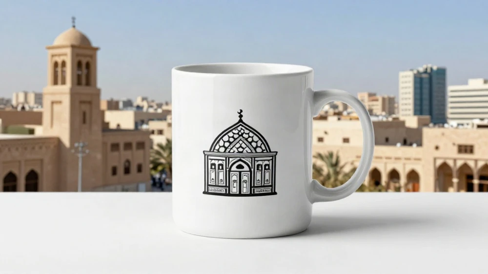 طباعة لوجو على اكواب سيراميك