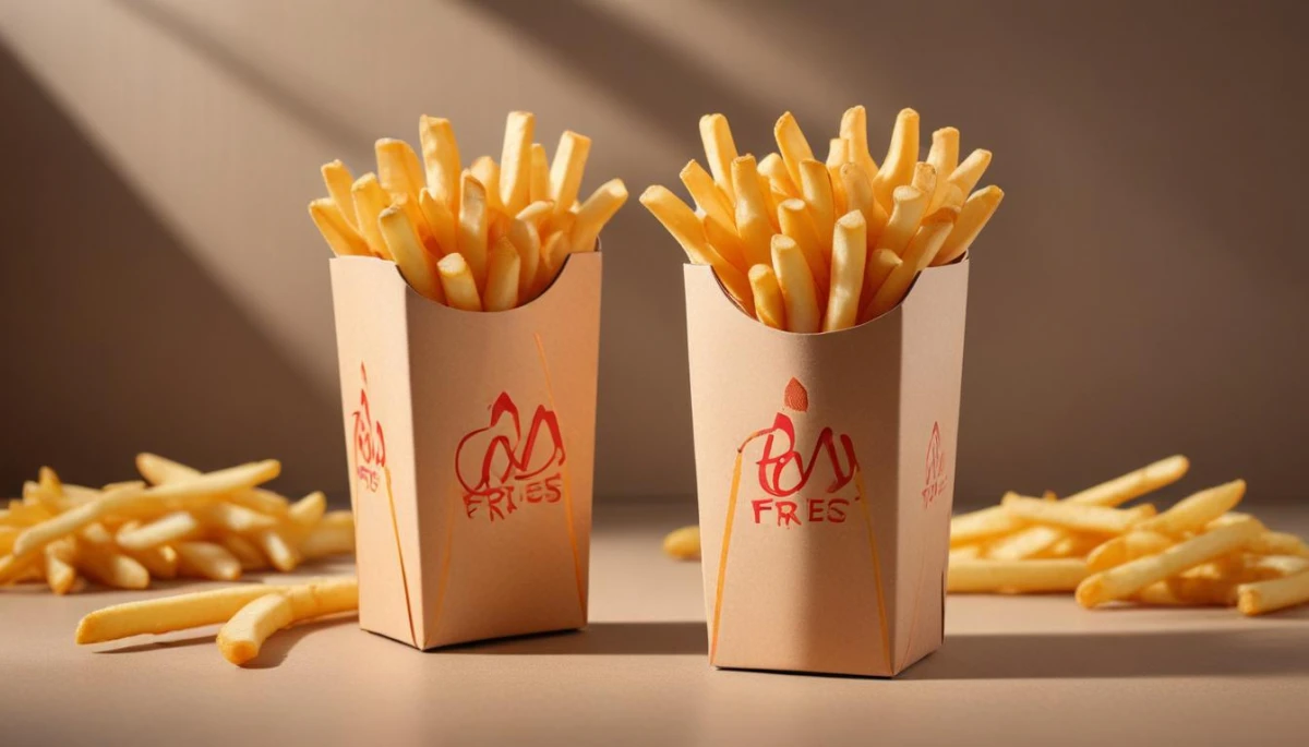 علب بطاطس كرتون