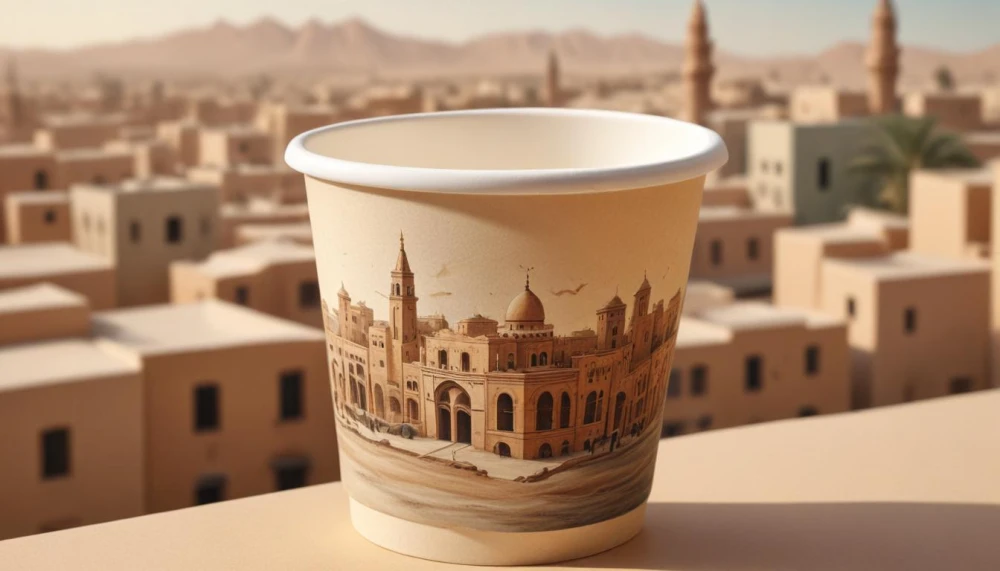 تصميم اكواب قهوة ورقية احترافية